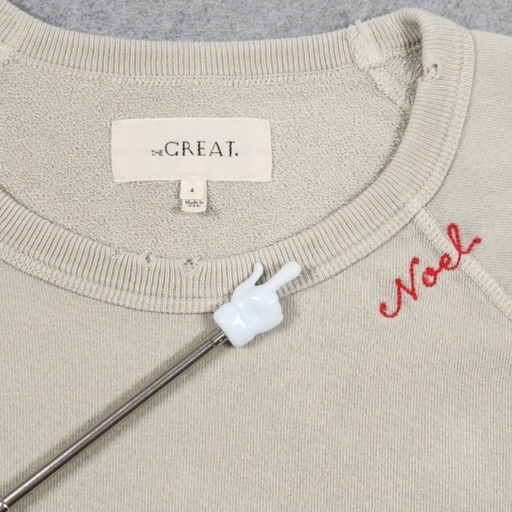 THE GREAT. Women's Grey Sweatshirt - Picture 5 of 8